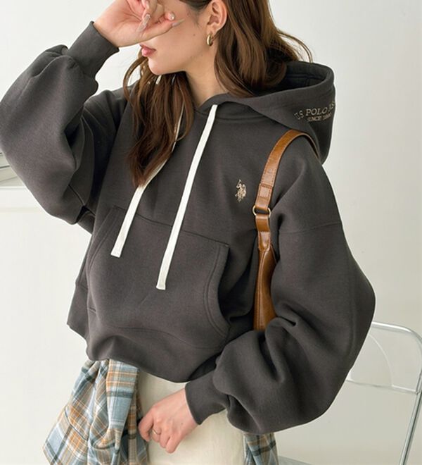 U.S. POLO ASSN.】選べる2丈！フード刺繍裏起毛パーカー - ベルーナ
