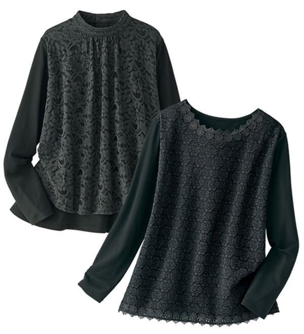 BELLUNA（ベルーナ）の「【２枚組】フォーマル対応デザインブラウス（ブラウス）」｜2枚組