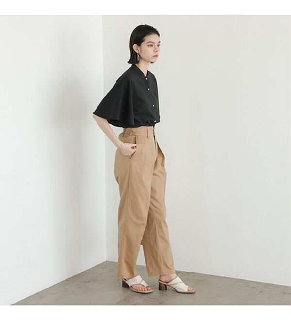 GeeRA（ジーラ）の「フレアー袖バンドカラーブラウス（ブラウス）」｜詳細画像