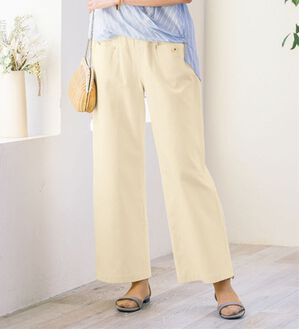 ルフラン（ルフラン）の「＜ｆｕ－ｕ＞綿１００％　裏さらっとズボン（フルレングスパンツ）」｜オフホワイト