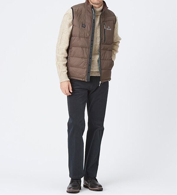 「＜ダンロップ・モータースポーツ＞秒・暖（すぐにあったか）ヒーター付ベスト（メンズベスト）」｜詳細画像