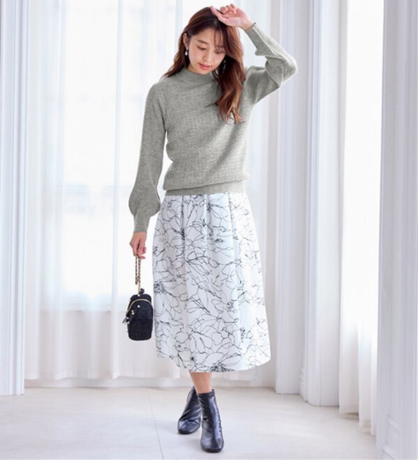 alotta（アロッタ）の「洗える！カシミヤタッチミニケーブルニット（ニット・セーター）」｜詳細画像