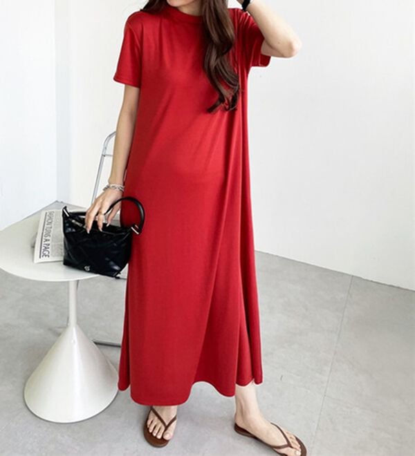 GeeRA（ジーラ）の「【接触冷感】フレアーシルエットロングワンピース（ロングワンピース）」｜詳細画像