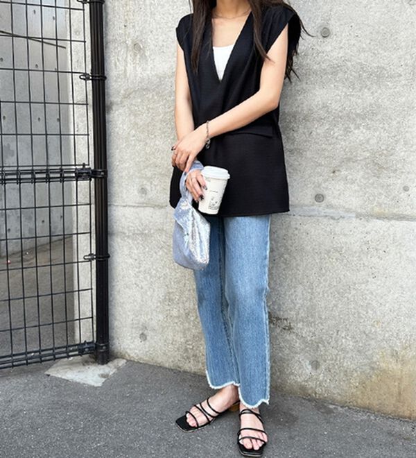 GeeRA（ジーラ）の「リネンライクスラブプルオーバーベスト（ベスト）」｜詳細画像