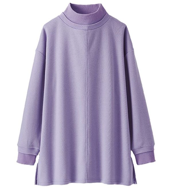 BELLUNA（ベルーナ）の「リブ使いがかわいい裏起毛トレーナー（チュニック）」｜詳細画像