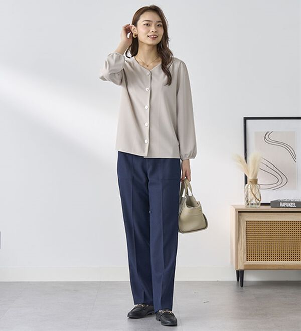 BELLUNA（ベルーナ）の「きれいめベイカーストレートパンツ（フルレングスパンツ）」｜詳細画像