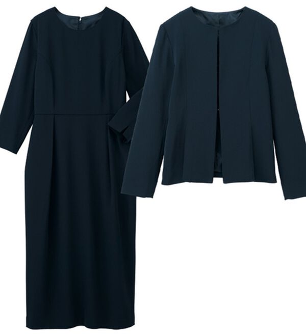 ranan　9月① 2点セット】ノーカラージャケットワンピースセット - ベルーナ【公式】