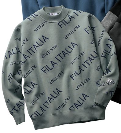 「＜フィラ＞軽量ストレッチデザインセーター（メンズニット・セーター）」