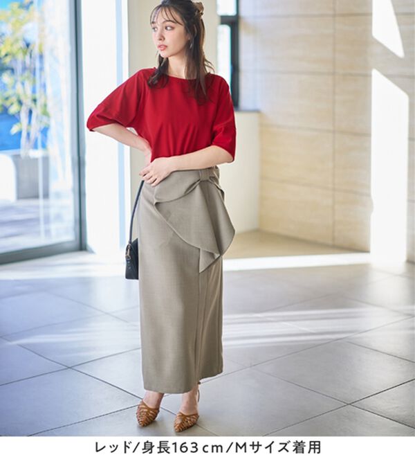 alotta（アロッタ）の「【6つの機能付】ランタンスリーブカットソー（カットソー）」｜詳細画像