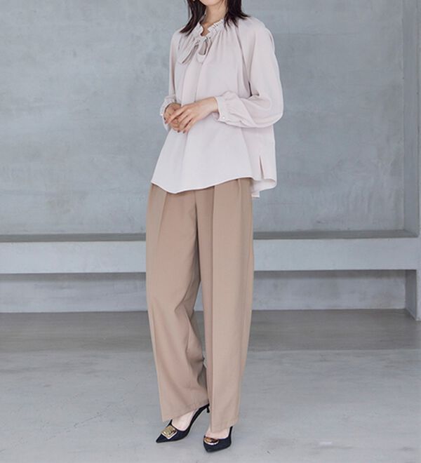 RANAN（ラナン）の「フリル衿ボウタイギャザーブラウス（ブラウス）」｜詳細画像