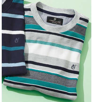 「＜コムルヴァン・オム＞爽やか梨地の大人サマートレーナー（メンズトレーナー）」