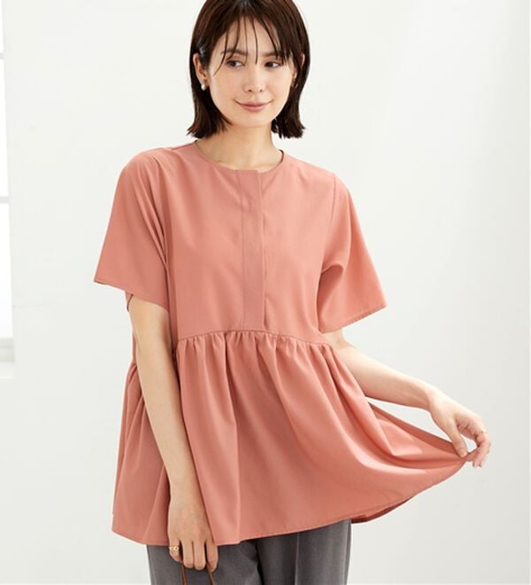 BELLUNA（ベルーナ）の「さらっと軽やか！ペプラムチュニック（チュニック）」｜詳細画像