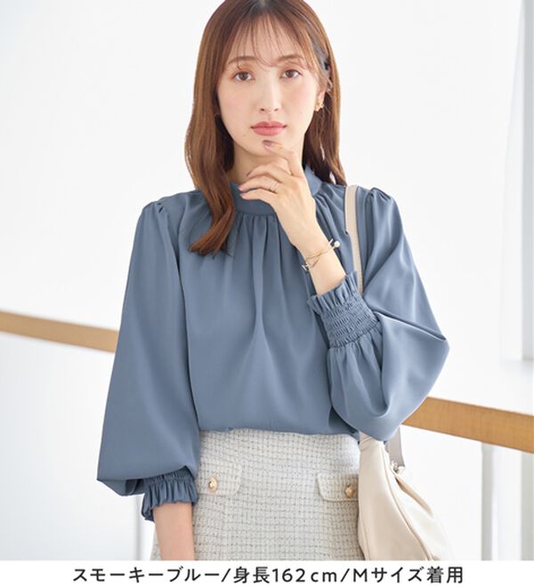 alotta（アロッタ）の「ボリューム袖上品とろみブラウス（ブラウス）」｜詳細画像