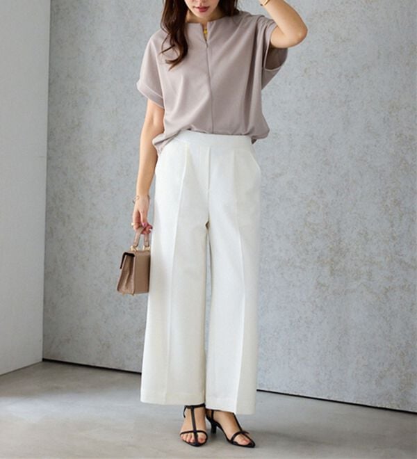 alotta（アロッタ）の「ジップ使いドルマンブラウス（ブラウス）」｜詳細画像