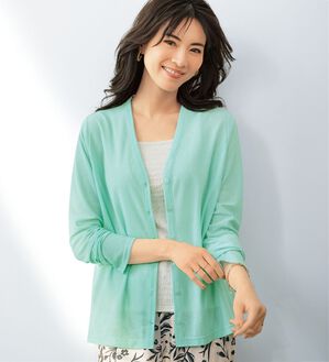 BELLUNA（ベルーナ）の「持ち運びに便利！ＵＶ対策シアーカーディガン（その他カーディガン）」｜詳細画像