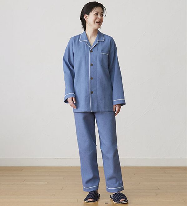 「＜ＧＯＯＤ　ＳＬＥＥＰ（Ｒ）＞綿１００％快眠設計ワッフルパジャマ（メンズルームウェア）」｜詳細画像