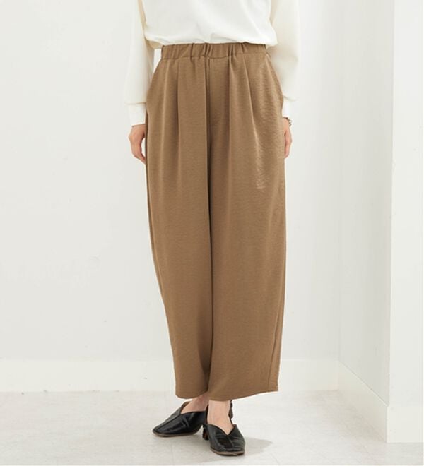 BELLUNA（ベルーナ）の「とろみビンテージ素材バレルパンツ（ワイドパンツ・ガウチョ）」｜詳細画像