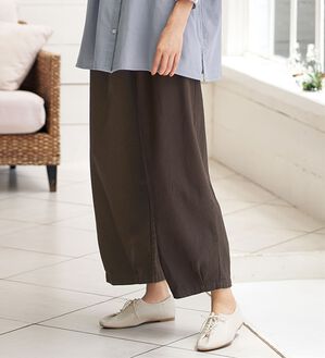 BELLUNA（ベルーナ）の「綿１００％やわらかチノゆったりパンツ（ワイドパンツ・ガウチョ）」｜詳細画像