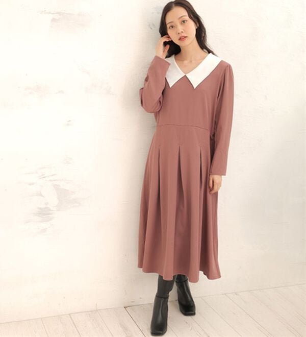 A HAPPY MARILYN（アハッピーマリリン）の「【Ｌ～６Ｌ】【ＭａｒｉｌｙｎＳｗｅｅｔ】体型別フェミニン ボリュームフレアワンピース（ロングワンピース）」｜詳細画像