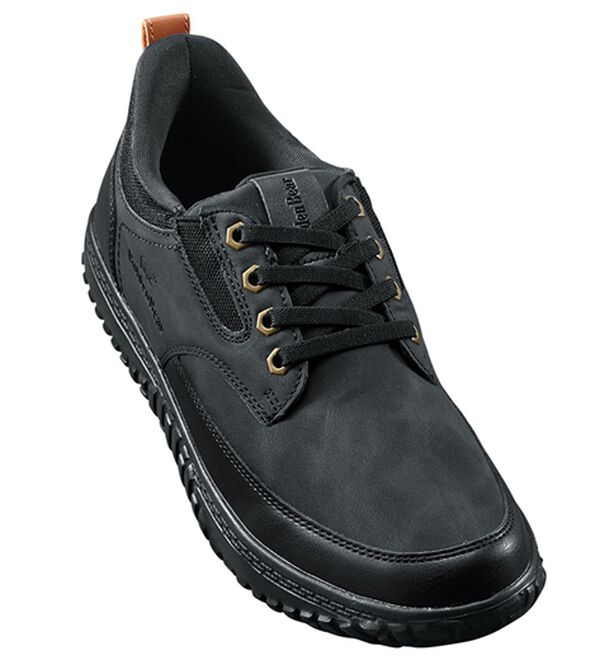 「＜ゴールデンベア＞脱ぎ履き簡単５Ｅカジュアルシューズ（メンズスニーカー）」｜ヒモブラック