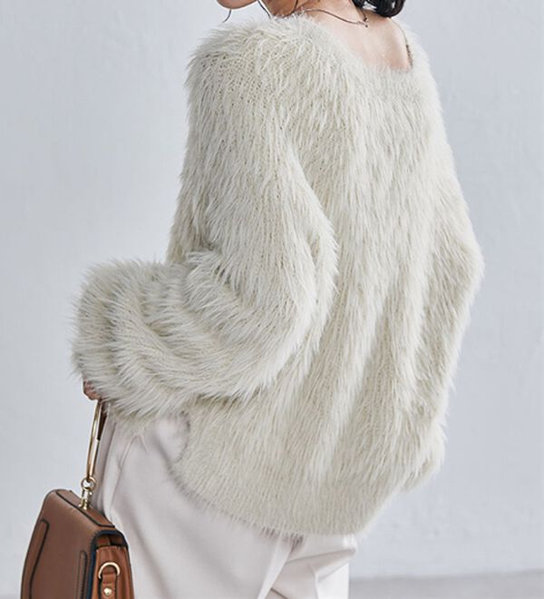 RANAN（ラナン）の「ロングフェザーシャギーニット（ニット・セーター）」｜詳細画像