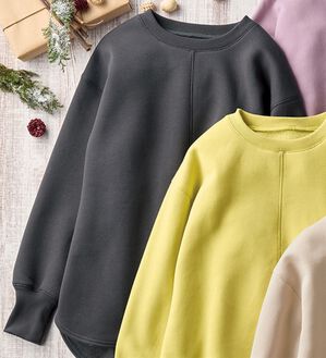 BELLUNA（ベルーナ）の「あったかキレイ！大人のこだわりトレーナー（トレーナー・スウェット）」｜チャコール