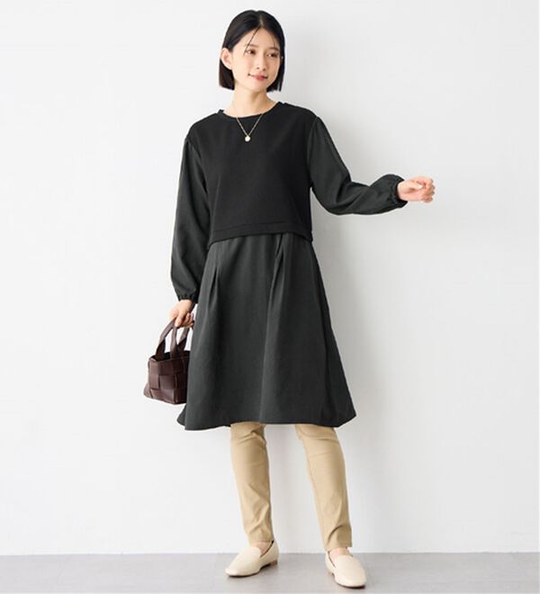 Viola e Viola（ヴィオラ エ ヴィオラ）の「時短コーデ楽ちんドッキングワンピース（ドッキングワンピース）」｜詳細画像