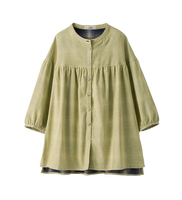 BELLUNA（ベルーナ）の「ダブルガーゼ素材切替デザインブラウス（ブラウス）」｜詳細画像