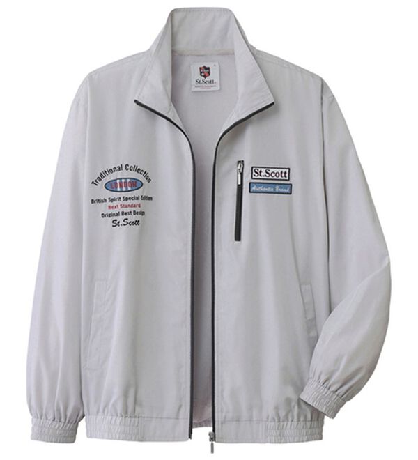 「ブランドデザイン裏メッシュブルゾン（メンズブルゾン）」｜グレー