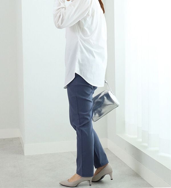 BELLUNA（ベルーナ）の「チノ見えストレッチ素材スリムパンツ（フルレングスパンツ）」｜詳細画像