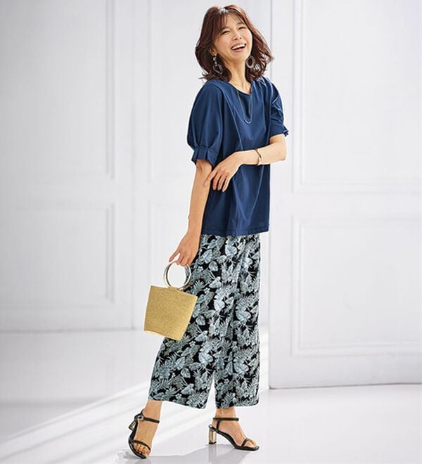 BELLUNA（ベルーナ）の「ヒンヤリ！袖タックデザインプルオーバー（カットソー）」｜詳細画像