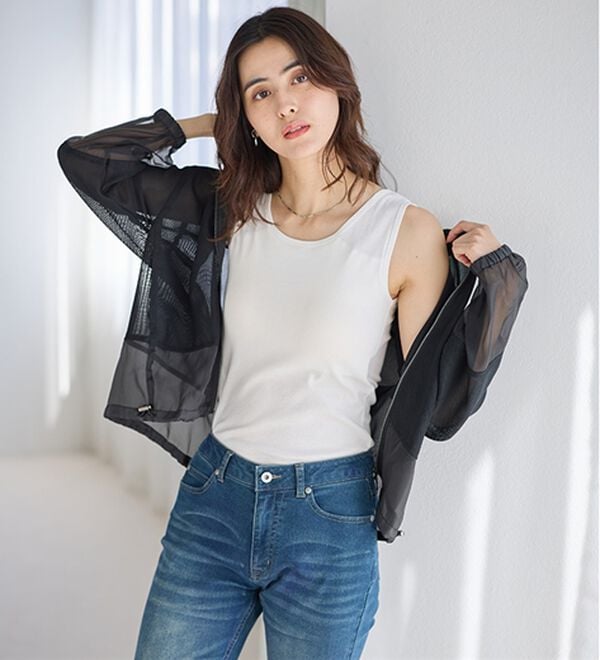 「【医師オススメ】ＵＶカット綿１００％カップ付タンクトップ＜カラフルコットン＞（肌着・インナーウェア）」｜詳細画像