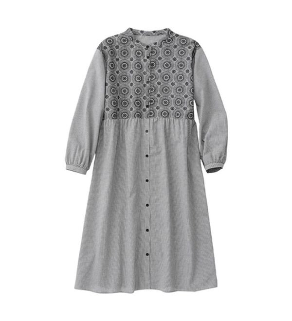 Viola e Viola（ヴィオラ エ ヴィオラ）の「パッと華やぐ繊細刺しゅうの大人シャツワンピース（シャツワンピース）」｜詳細画像