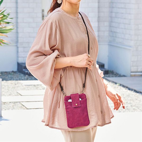 「日本製華やかバラの型押し本革シリーズ（その他ファッション小物）」｜詳細画像