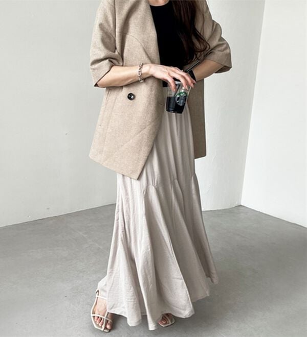 GeeRA（ジーラ）の「切替フレアーロングスカート（ロングスカート）」｜詳細画像