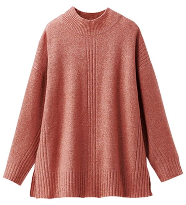 BELLUNA（ベルーナ）の「【快適Ｌａｂ．】洗える＆チクチクしにくい！ウール調ニットプルオーバー（ニット・セーター）」｜詳細画像