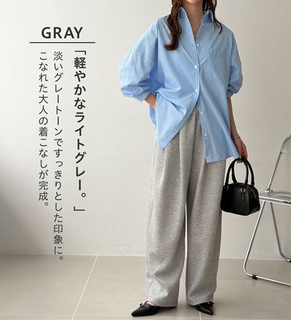 GeeRA（ジーラ）の「ダンボールワイドコクーンスウェットパンツ（ワイドパンツ・ガウチョ）」｜詳細画像