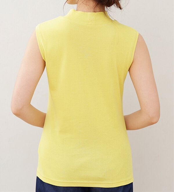LAVIENNE（ラヴィエンヌ）の「【UVカット】綿１００％スリーブレスハイネックプルオーバー＜カラフルコットン＞（肌着・インナーウェア）」｜詳細画像