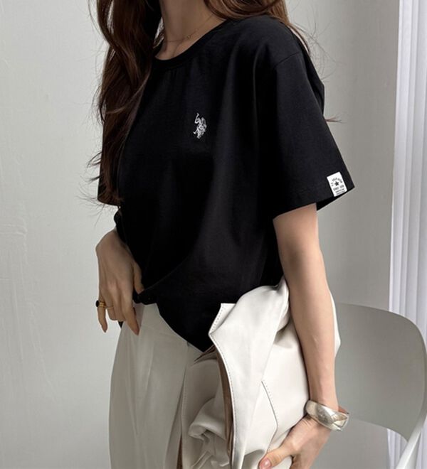 GeeRA（ジーラ）の「【ＵＳ．ＰＯＬＯ．ＡＳＳＮ】接触冷感ワンポイント刺繍Ｔシャツ（Tシャツ）」｜詳細画像