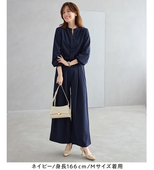 Viola e Viola（ヴィオラ エ ヴィオラ）の「【２点セット】入卒も！お仕事も！楽ちんスキッパーブラウス（ブラウススーツ）」｜詳細画像