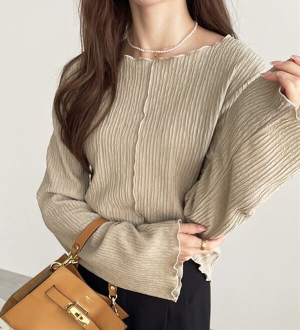 GeeRA（ジーラ）の「前後２ｗａｙフレアスリーブカットソー（カットソー）」｜詳細画像