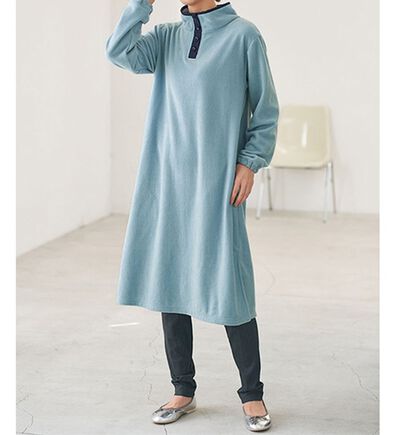 BELLUNA（ベルーナ）の「【レギンス付】すぐ快適！フリースワンピース（カットソーワンピース）」