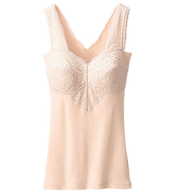 LAVIENNE（ラヴィエンヌ）の「【４色組】新・汗取りパッド付快適ブラキャミ（肌着・インナーウェア）」｜詳細画像