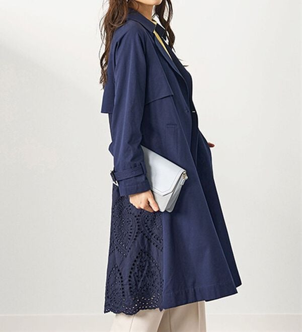 BELLUNA（ベルーナ）の「バックレースデザイン華やぎトレンチコート（ロングコート）」｜詳細画像