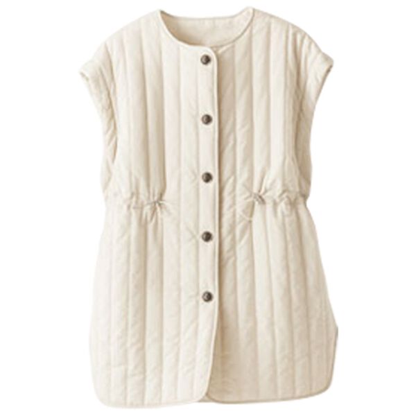 BELLUNA（ベルーナ）の「中わたストライプキルト２ＷＡＹコート（ハーフコート）」｜詳細画像