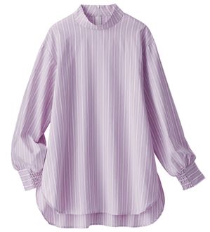 BELLUNA（ベルーナ）の「＜ＳＯＬＯＴＥＸ（Ｒ）＞ストレッチハイネックブラウス（ブラウス）」｜ライラック系