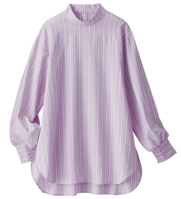 BELLUNA（ベルーナ）の「＜ＳＯＬＯＴＥＸ（Ｒ）＞ストレッチハイネックブラウス（ブラウス）」｜ライラック系