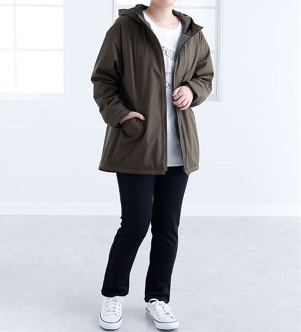 BELLUNA（ベルーナ）の「＜ｓｏｒａｆｕｋｕ＞中わたハンズフリージャケット（ハーフコート）」｜詳細画像