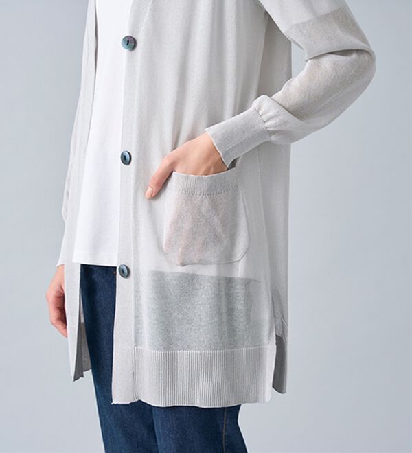 BELLUNA（ベルーナ）の「ＩＣＥＣＬＥＡＮｌｉｇｈｔ！多機能素材ニットカーディガン（ニットカーディガン）」｜詳細画像