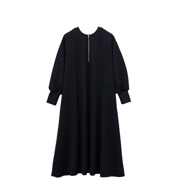 GeeRA（ジーラ）の「【再入荷】1枚で決まる！ハーフジップフレアワンピース（カットソーワンピース）」｜詳細画像